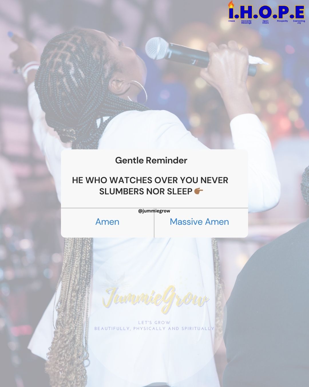 He Who Watches Over You Will Never Slumber or Sleep